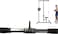 ULTIMAX 20-Inch Deluxe Revolving Barbell Bar - Solid Steel Tricep Press Down Bar with Rubber Handgrips &amp; Hanger, Multi-Exercise Cable Attachment