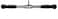 ULTIMAX 20-Inch Deluxe Revolving Barbell Bar - Solid Steel Tricep Press Down Bar with Rubber Handgrips &amp; Hanger, Multi-Exercise Cable Attachment