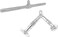 ULTIMAX 2-Pack Straight Bar Gym Cable Attachments &ndash; Durable Chrome Finish, Industrial-Grade Steel, Knurled Grip Surface for Pulley Machine Workouts