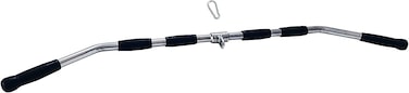 ULTIMAX 48-Inch Deluxe Revolving Barbell Bar - Solid Steel Tricep Press Down Bar with Rubber Handgrips &amp; Hanger, Multi-Exerciser Cable Attachment for Home &amp; Gym Workouts