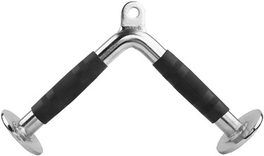 ULTIMAX V Bar Cable Attachment - Durable Gym Cable Machine Handle with 360&deg; Steel Swivel &amp; Non-Slip Grip
