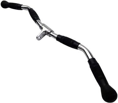 ULTIMAX 30-Inch Lat Pull Bar Cable Machine Attachment - Full Rotation Curl Pulldown Bar with Rubber Handles for Gym Strength Training, Muscle Building &amp; Body Workout
