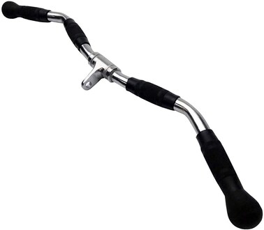 ULTIMAX 30-Inch Lat Pull Bar Cable Machine Attachment - Full Rotation Curl Pulldown Bar with Rubber Handles for Gym Strength Training, Muscle Building &amp; Body Workout