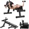 ULTIMAX Foldable Sit-Up and Abdominal Bench - Adjustable Height &amp; Angle, Multi-Workout Strength Training Exercise Bench for Back, Legs, Hands, and Whole Body, 440Lbs Weight Capacity