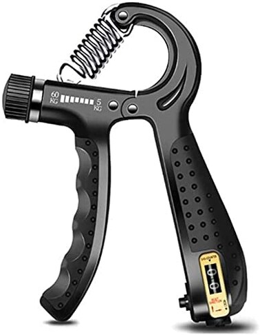 ULTIMAX Adjustable Counting Hand Grip Fitness Hand Exerciser 5-60 kg Range Hand Grip Strengthener Adjustable Resistance Non-Slip Grip Strength Trainer for Muscle Building-Assorted Color