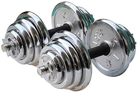 Buy ULTIMAX 20 Kg Adjustable Chrome Dumbbell Set Convertible