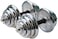 ULTIMAX 20 Kg Adjustable Chrome Dumbbell Set   Convertible Dumbbells &amp; Barbell with Connector for Home Gym &amp; Office Fitness Workouts - Silver
