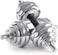 ULTIMAX 20 Kg Adjustable Chrome Dumbbell Set Convertible Dumbbells &amp; Barbell with Connector for Home Gym &amp; Office Fitness Workouts - Silver