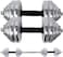 ULTIMAX 20 Kg Adjustable Chrome Dumbbell Set Convertible Dumbbells &amp; Barbell with Connector for Home Gym &amp; Office Fitness Workouts - Silver