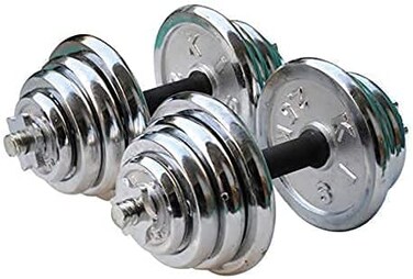 ULTIMAX Adjustable Dumbbell Set 10kg &ndash; Chrome Plated Iron Dumbbell Kit for Home Gym, Fitness &amp; Strength Training