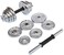 ULTIMAX 15 kg Chrome Adjustable Dumbbell Set - Cast Iron Hand Weight Lifting Set with Box