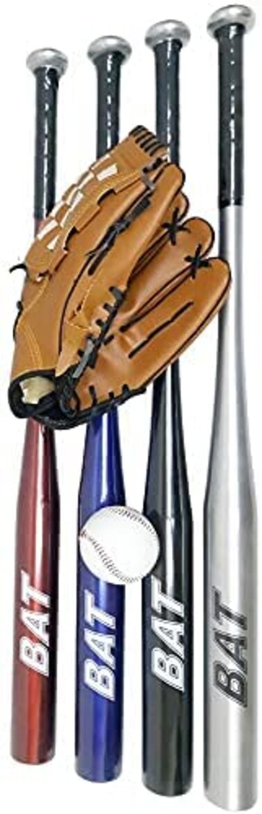 ULTIMAX 30in Baseball Bat &amp; Glove Set for Teens - Lightweight Aluminum Alloy Bat, Durable Baseball Gloves, Ball Carry Bag, Safe &amp; Ideal Gift for All Players - Silver