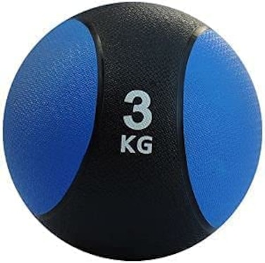 ULTIMAX 3kg Rubber Medicine Ball &ndash; Durable Bounce Med Ball for Strength Training and Fitness Workouts