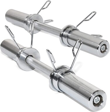 ULTIMAX 2-Piece Olympic Dumbbell Bar Set &ndash; 2-Inch Weightlifting Handles for Strength Training