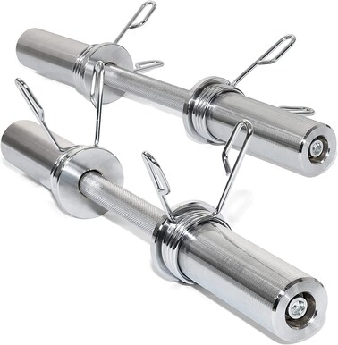 ULTIMAX 2-Piece Olympic Dumbbell Bar Set &ndash; 2-Inch Weightlifting Handles for Strength Training