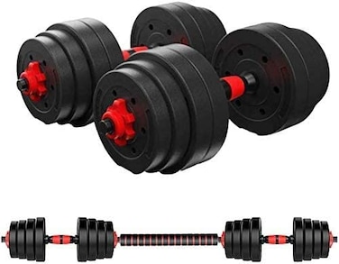 ULTIMAX 10kg Dumbbell and Barbell Set &ndash; Adjustable Weight Set for Home Gym, Strength Training, and Muscle Building