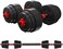 ULTIMAX 20kg Dumbbell and Barbell Set &ndash; Adjustable Weight Set for Home Gym, Strength Training, and Muscle Building