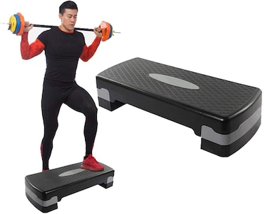 ULTIMAX Fitness Aerobic Step Platform &ndash; Adjustable, Non-Slip Exercise Step for Home Workouts, Cardio, and Fitness Training