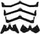 ULTIMAX 5-Piece Bodybuilding Workout Equipment Set - V-Shaped Handle, Tricep Press Down Bar &amp; LAT Pull Down Bar Attachment