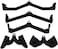ULTIMAX 5-Piece Bodybuilding Workout Equipment Set - V-Shaped Handle, Tricep Press Down Bar &amp; LAT Pull Down Bar Attachment
