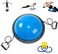 ULTIMAX Exercise Ball with Resistance Bands &ndash; Stability &amp; Balance Training Ball for Home Gym, Yoga, and Core Workouts &ndash; Anti-Burst, Non-Slip Design (Blue)