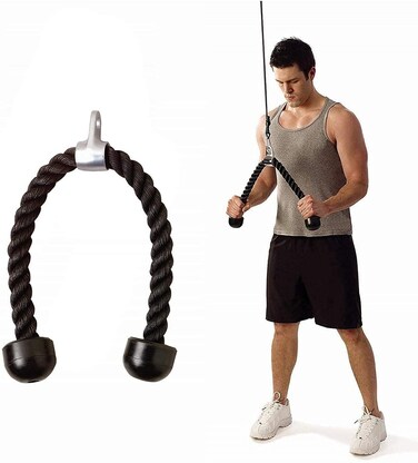 ULTIMAX Tricep Rope &ndash; Heavy-Duty Ab Crunch &amp; Pull-Down Cable Attachment for Strength Training
