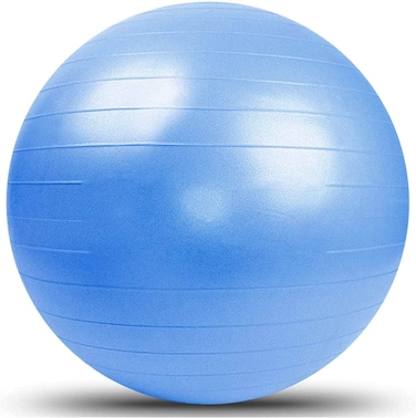 ULTIMAX 75CM Blue Yoga Ball &ndash; Anti-Burst Exercise Ball for Fitness, Yoga, and Stability Training