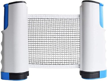 ULTIMAX Retractable Table Tennis Net &amp; Post Set &ndash; Portable Ping Pong Net Rack for Indoor/Outdoor Play