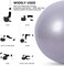 ULTIMAX 65CM Yoga Ball &ndash; Premium Exercise Ball for Fitness, Stability, and Core Training (Grey)
