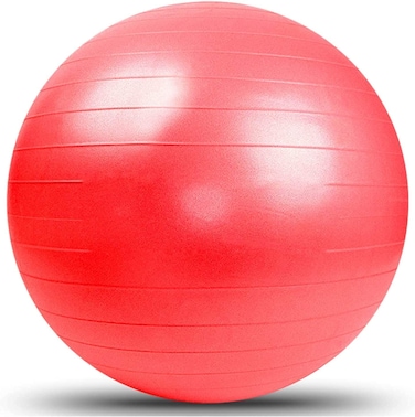 ULTIMAX 75CM Yoga Ball &ndash; Anti-Burst Exercise Ball for Fitness, Yoga, Pilates &amp; Stability Training (Red)