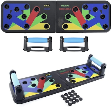 ULTIMAX 12-in-1 Push Up Rack Board &ndash; Foldable Muscle Training Board with Handles &ndash; Multifunctional Fitness Equipment for Home Gym