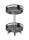 Rotating Spice Rack Organizer for Cabinet Kitchen 2 Tier Large Metal lazy Susan Spinning Turntable Tiered Vertical Storage Rack Self Black