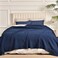 Queen Size (230cm x 230cm) 400GSM 100% Washed Cotton Waffle Weave Blanket, Cozy Breathable Skin-Friendly Throw for All Season, Luxury Fall Layer Bedspread for Couch Bed Sofa, Navy Blue