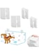 KASTWAVE Dog Pee Pad Holder, 4 Pcs Securely Holds Training Pads Holder, Will Stick on Most Flat Surfaces, For Leg-Lifting Marking Dogs, for Small &amp; Large Size Wee Wee Pad, White