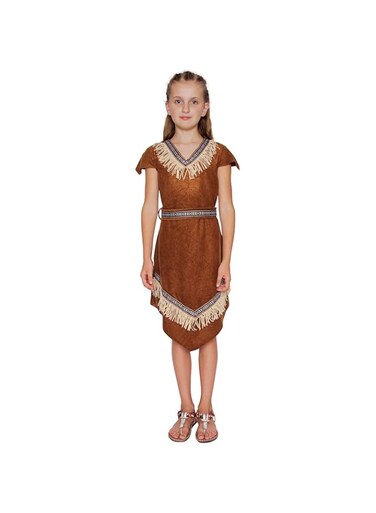 Mad Toys Pocahontas Halloween Theme Party Cosplay Dress Up Roleplay Book Week and World Book Day Child Costumes, Medium 5-6 Years
