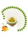 Fruit Toothpick, 100Pcs Handmade Bamboo Appetizer Wooden Decorative Sticks, Decorative Birthday Party Supplies, Fruit Food Drink Dessert Toothpick (Green Leaf)