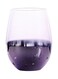 Egg Shaped Crystal Glass Purple/Clear
