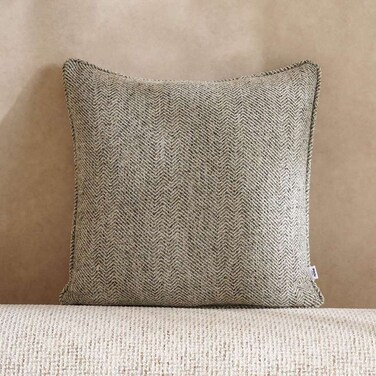 Home Herringbone Cushion 50x50cm - Green