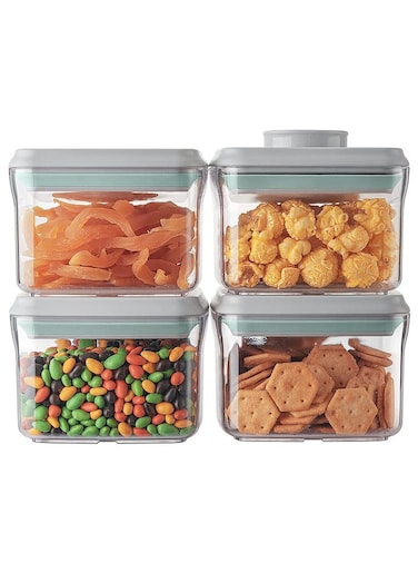 4 Pieces 320ml BPA-Free Airtight Storage Container Set for Pantry Organization and Food Storage