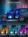 Govee Car LED Lights, Smart Interior Lights with App Control, RGB Inside Car Lights with DIY Mode and Music Mode, 2 Lines Design, 4 * 0.72ft Strip Lights for Cars with Car Charger, 12V