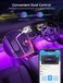 Govee Car LED Lights, Smart Interior Lights with App Control, RGB Inside Car Lights with DIY Mode and Music Mode, 2 Lines Design, 4 * 0.72ft Strip Lights for Cars with Car Charger, 12V