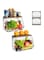 Fohome Hanging Kitchen Basket Wire Basket with Wood Lid, 2-Pack Stackable Kitchen Counter Organizer Countertop Fruit Onion and Potato Storage, Wall Mounted Produce Basket Storage(Hanging)