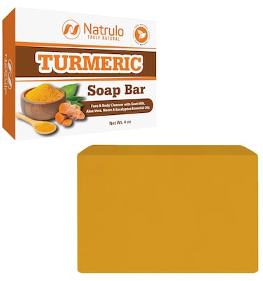 Turmeric Soap Bar for Face &amp; Body 鈥?Natural Turmeric Skin Brightening Soap for Dark Spots, Intimate Areas 鈥?Turmeric Face Wash Reduces Acne, Scars &amp; Cleanses Skin 鈥?Made in USA (4 Ounce (Pack of 1))