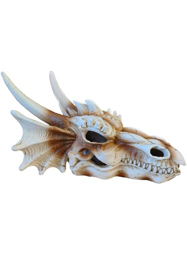 aoliiHou Aquarium and fish tank decoration Reptile - terrarium decoration - dragon imitation skull model