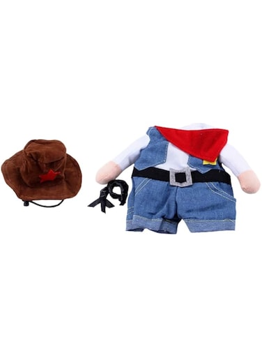 Balacoo Cat Cowboys Costume Funny Pet Costumes Cat Cowboy Clothes Halloween Pet Costumes for Cat Kitten