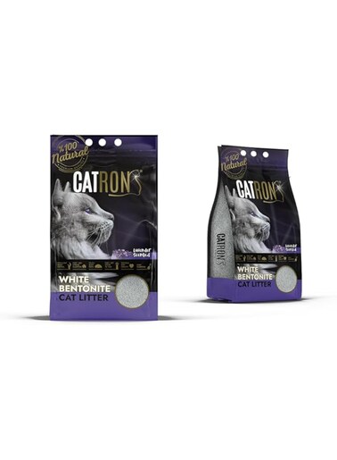 CATRON Cats LAVENDER SCENTED - Premium Cat Litter - Best turkish quality - Clumping &amp; Encapsulating (5 Litre)