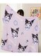Kuromi cartoon pattern double-sided milk plush blanket kindergarten nap blanket multi-functional blanket (size: 100cmX150cm)