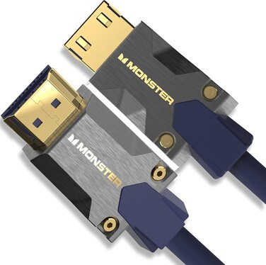 Monster M-Series 3000 Certified Premium HDMI 2.1, 48Gbps, 8K Ready, Zinc Alloy Connector, Vgrip, Pure Copper, Braided Jacket