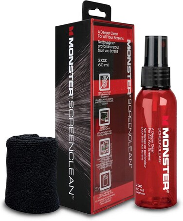 Monster Nettoyant Ecran Kit with Microfiber Cloth, 60ml