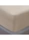 Super Soft Plain Dyed Thermal Warm Cosy King Sized Fitted Sheet Polyester Natural 150x200cm